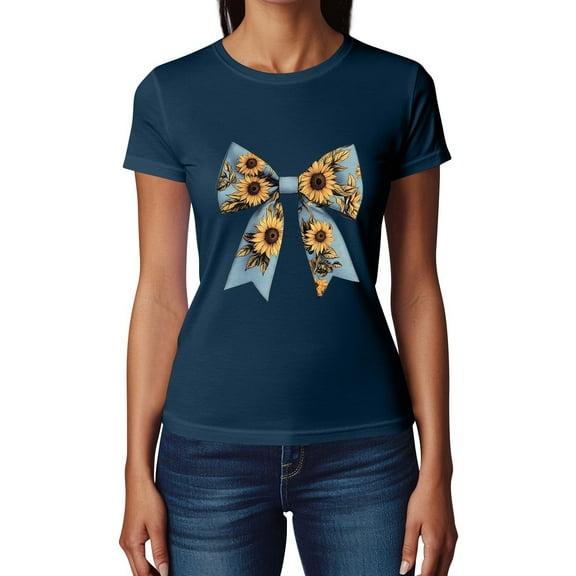 NAMTYQX Women's Blouses Lounge Lightweight Round Neck Breathable Bedrucktes Boxy Fit Short Sleeve Plus Size Patterns Blouses for Women Navy Size L