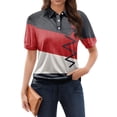 thumbnail image 1 of NAMTYQX Women's Blouses & Shirts Trending Lapel Lounge Womens Polo Shirts Soft Short Sleeve Gray Size 3XL, 1 of 5