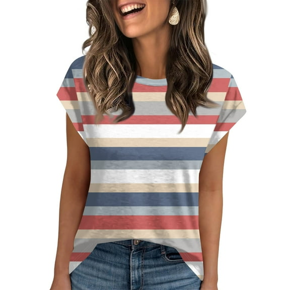 NAMTYQX Womens Blouses Dressy Casual Loose Scoop Neck Cool Simple Blouses for Women Dressy Casual Multicolor Size XL