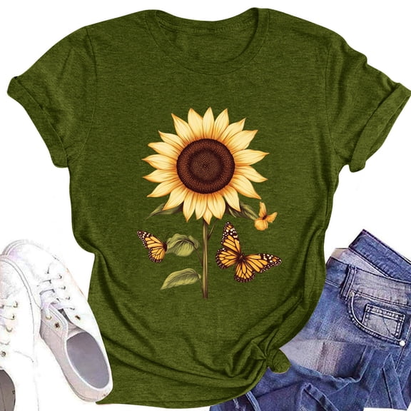 NAMTYQX Womens Graphic T Shirts Gemustertes Plus Size Crewneck Stretchy Lounge Airoft Pattern Short Sleeve Loose Fitting Spring Tops for Women 2025 Army Green Size 2XL