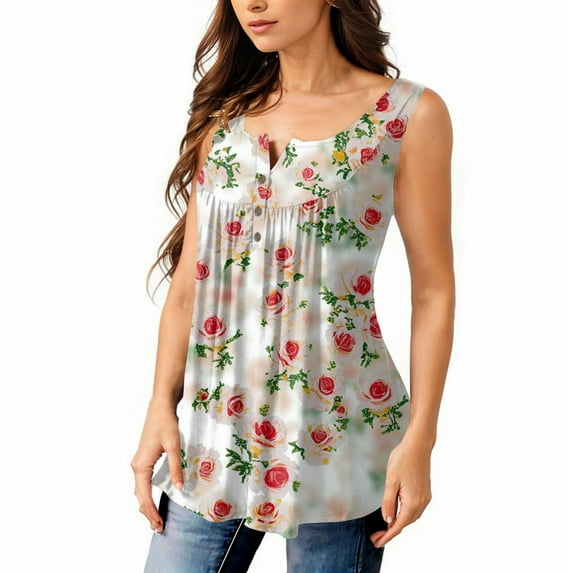 NAMTYQX Womens Graphic T Shirts Loose Fit Casual Plus Size Button V Neck Trending Ruched Patterns Summer Tops for Women Wine Size M