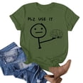thumbnail image 1 of NAMTYQX Womens Graphic T Shirts Print Plus Size Hawaii Short Sleeve Stretch Scoop Neck Loose Fitting Cool Patterned Summer Tops for Women 2025 Army Green Size S, 1 of 5