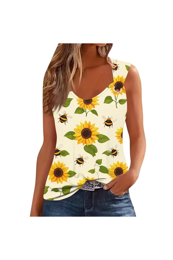 Womens Graphic Tees Graphic Tanks V Neck Softest Perforated Shoulder Straps Casual Slim Stylish Orange Size M