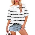 thumbnail image 1 of NAMTYQX Womens Hawaiian Shirt Plus Size Casual Cute Pattern Crew Neck Loose Stylish Soft Short Sleeve Red Size L, 1 of 5