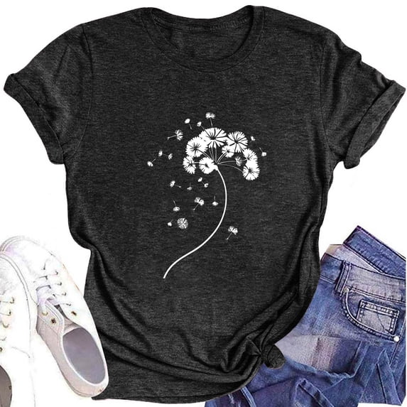 NAMTYQX Womens Oversized Tee Shirts Cool Grafisches Loose Fitting Oversized Pattern Short Sleeve Crew Neck Lightweight Trendy Women's Blouses Black Size 2XL