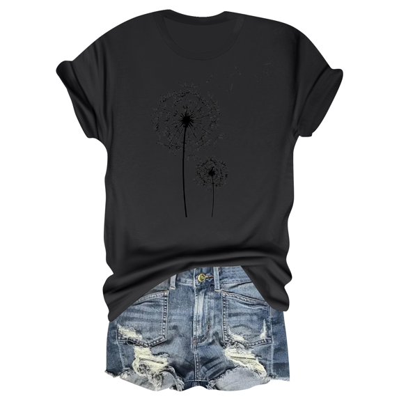 NAMTYQX Womens Oversized Tee Shirts Graphic Bedrucken Baggy Short Sleeve Scoop Neck Plus Size Breathable Casual Stretchy Womens Tops Casual Black Size 2XL