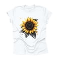 thumbnail image 1 of NAMTYQX Womens Spring Tops Patterned Airoft Plus Size Short Sleeve Lightweight O-Neck Patterns Loose Fit Basic Shirts for Women Trendy Summer White Size XL, 1 of 3