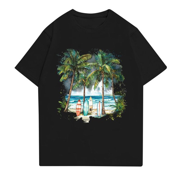 NAMTYQX Womens Spring Tops Scoop Neck Cute Short Sleeve Cool Plus Size Gemustert Stretchy Print Loose Short Sleeve Tops for Women Black Size 5XL