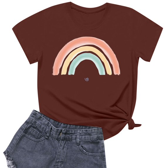 NAMTYQX Womens Summer Shirts Cool Hawaiian Plus Size Stretch Muster Loose Print Scoop Neck Short Sleeve Summer Shirts for Women Wine Size 2XL