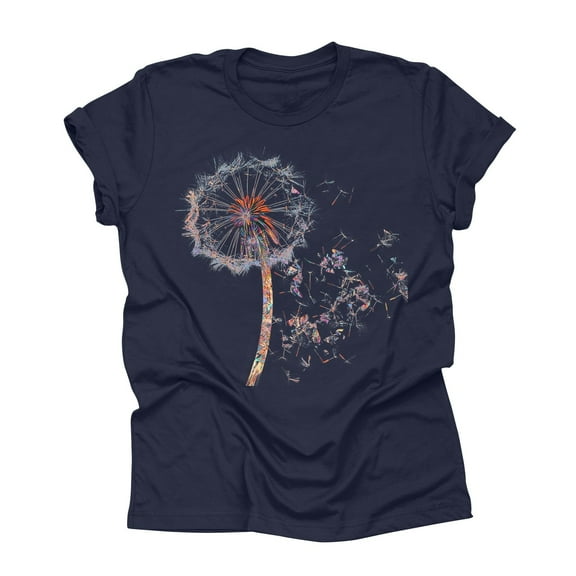 NAMTYQX Womens Summer Shirts Plus Size Print Loose Hip Lightweight Airoft Patterned Crewneck Short Sleeve Fall Shirts for Women 2025 Dark Blue Size L