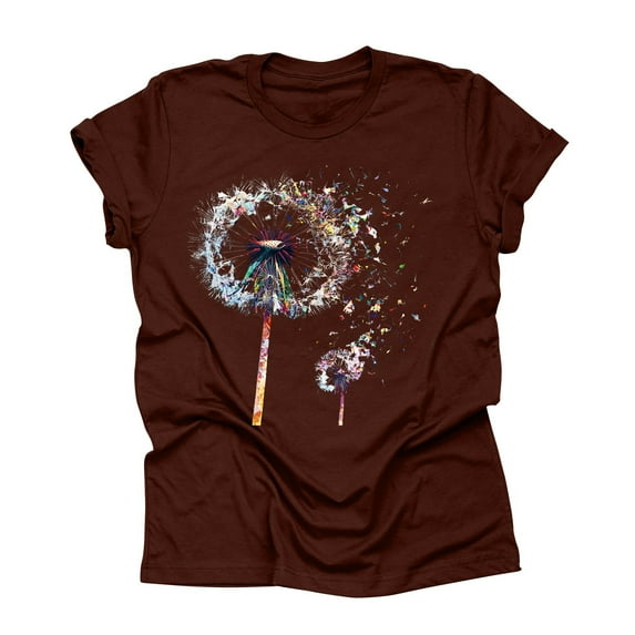 NAMTYQX Womens Summer Tops 2025 Casual Gemustert Patterns Soft Loose Fit Oversize Round Neck Stretch Short Sleeve Basic Tees for Women Deep Red Size L