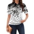 thumbnail image 1 of NAMTYQX Womens Summer Tops Short Sleeve Soft Lapel Casual Womens Golf Shirts Fashion Light Gray Size L, 1 of 5
