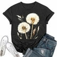 thumbnail image 1 of NAMTYQX Womens T Shirts Breathable Bedruckt O-Neck Basic Printed Lightweight Short Sleeve Plus Size Loose Graphic Tees for Women Black Size S, 1 of 4