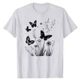 thumbnail image 1 of NAMTYQX Womens T Shirts Loose Fit Airoft Plus Size Print Stretch Short Sleeve O-Neck Patterned Baggy Basic Graphic Tees White Size 2XL, 1 of 5