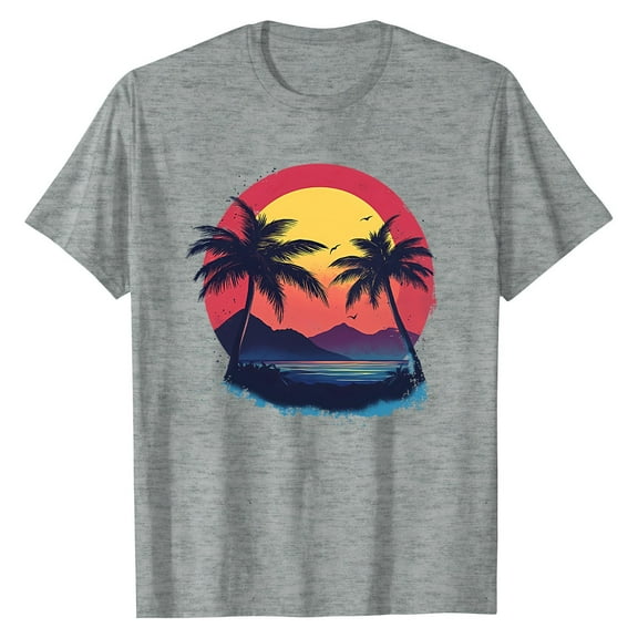 NAMTYQX Womens Tshirts Cotton Loose Fit Oversized Baggys Lightweight Soft Short Sleeve mit Print Graphic Crewneck Hip Womens Casual Tops Gray Size 2XL