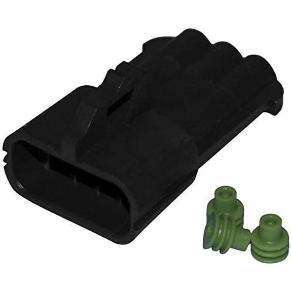 NAMZ Delphi-Packard Weatherpack 3-Position Male Wire Connector w/Seals