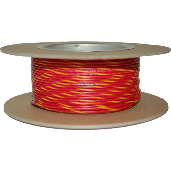 NAMZ OEM Color Primary Wire 100ft. Spool 18g - Red/Yellow Stripe