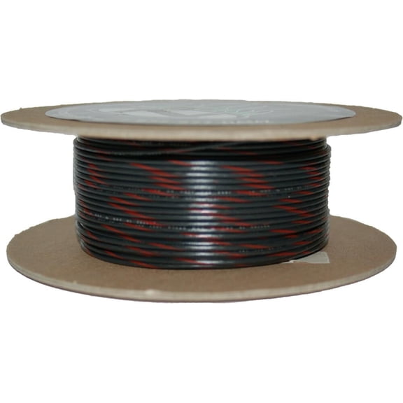 Namz NWR-02-100-20 100-Foot OEM Color Wire Spool - 20 Gauge - Black/Red Stripe