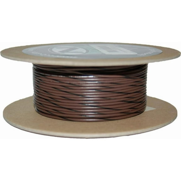 NAMZ OEM Color Primary Wire 100ft. Spool 20g - Brown/Black Stripe
