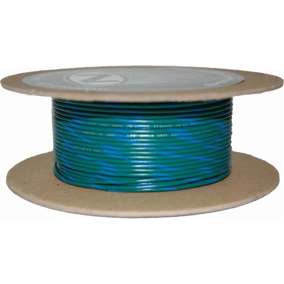 Namz NWR-56-100-20 100-Foot OEM Color Wire Spool - 20 Gauge - Green/Blue Stripe