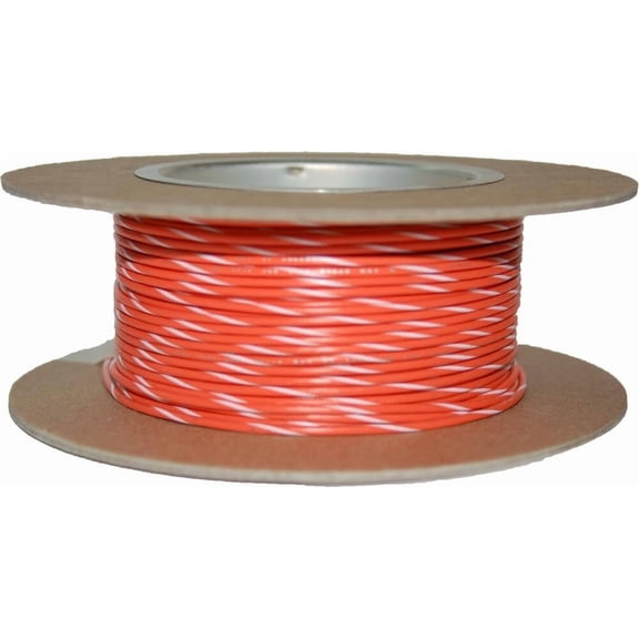 NAMZ OEM Color Primary Wire 100ft. Spool 20g - Orange/White Stripe