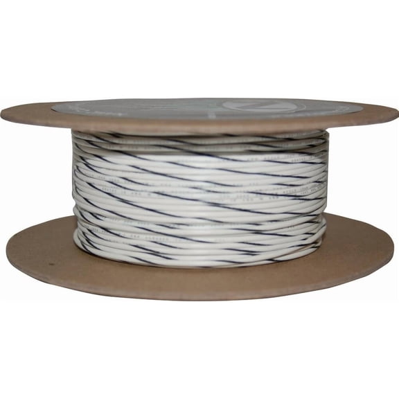 Namz NWR-90-100-20 100-Foot OEM Color Wire Spool - 20 Gauge - White/Black Stripe