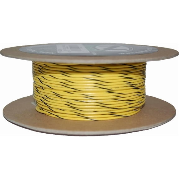 Namz NWR-40-100-20 100-Foot OEM Color Wire Spool - 20 Gauge - Yellow/Black Stripe