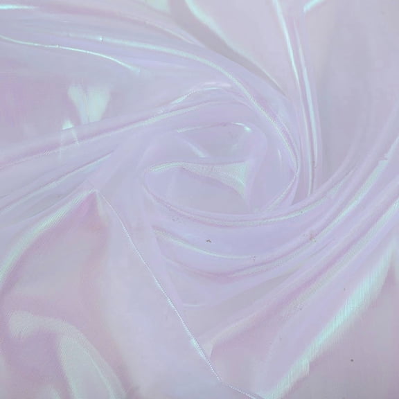 NAMZI 1.1Yard x 59in Magic Laser Holographic Fabric, Iridescent Sequin Gradient Organza Lace, Ideal for Wedding Photography Backdrops, Party DIY Supplies, White