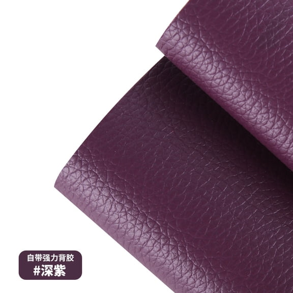 NAMZI 1 Pc 13.854in Self-Adhesive Leather Repair Patch, Strong Anti-Scratch Tape for Sofas, Couches & Car Seats, Dark Purple