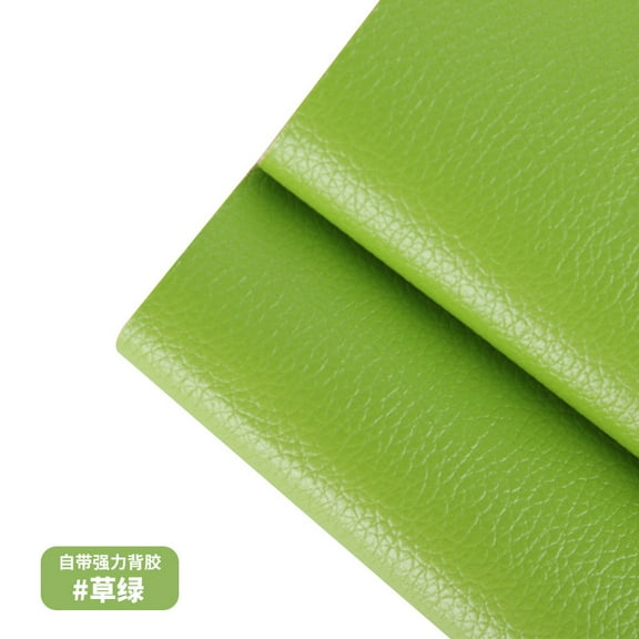 NAMZI 1 Pc 13.854in Self-Adhesive Leather Repair Patch, Strong Anti-Scratch Tape for Sofas, Couches & Car Seats, Grass Green