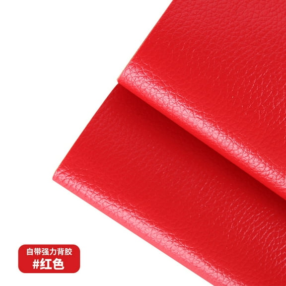NAMZI 1 Pc 13.854in Self-Adhesive Leather Repair Patch, Strong Anti-Scratch Tape for Sofas, Couches & Car Seats, Red