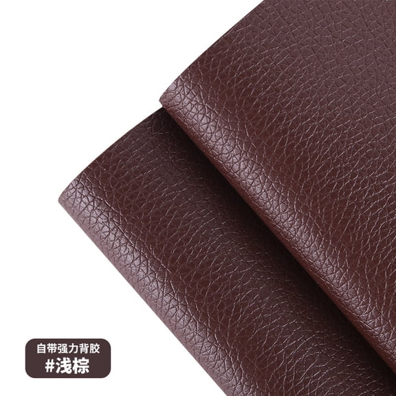 NAMZI 1 Pc 9.823.6in Self-Adhesive Leather Repair Patch, Strong Anti-Scratch Tape for Sofas, Couches & Car Seats, Light Brown
