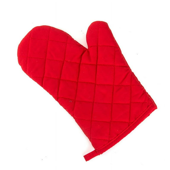 NAMZI 1 Pcs Oven Mitts,Cotton Oven Mitt Heat Resistant Cloth Cotton Lining Heat Proof Resistant Protector Kitchen Cooking Pot Holder Glove for Baking Barbecue BBQ Red(1pc) A Glove