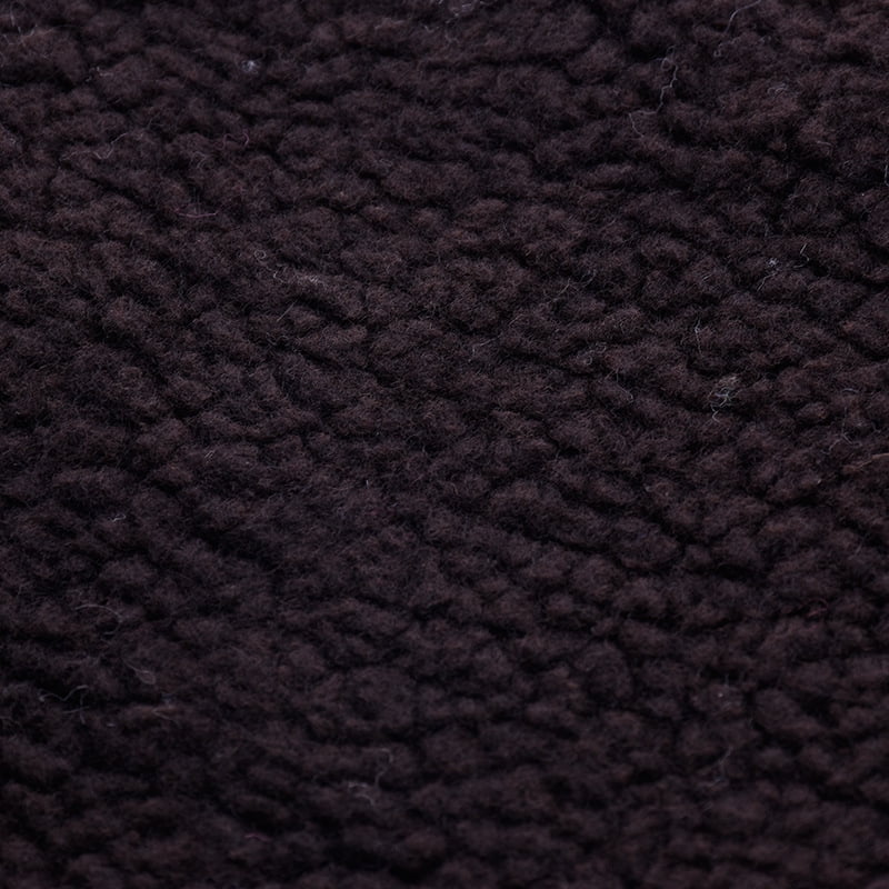 NAMZI 1 Yard x 63in Plush Fleece Fabric, Lambskin-Like Faux Fur Material, Thermal Lined for DIY Sewing & Handmade Crafts, Dark Coffee