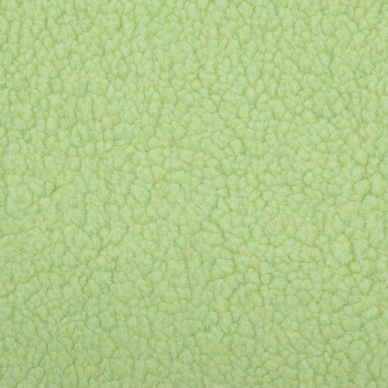 NAMZI 1 Yard x 63in Plush Fleece Fabric, Lambskin-Like Faux Fur Material, Thermal Lined for DIY Sewing & Handmade Crafts, Light Green