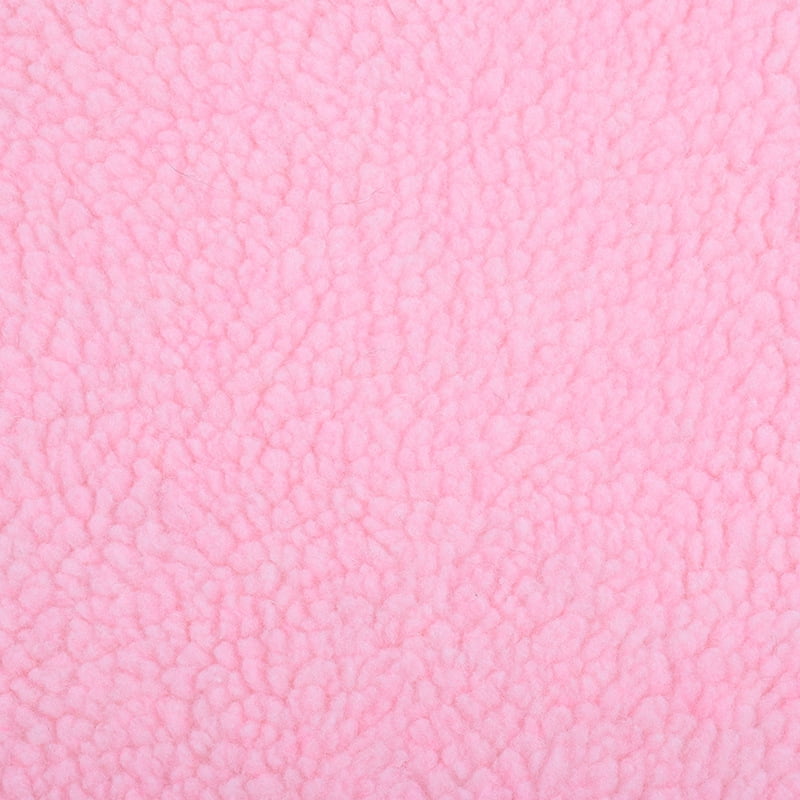 NAMZI 1 Yard x 63in Plush Fleece Fabric, Lambskin-Like Faux Fur Material, Thermal Lined for DIY Sewing & Handmade Crafts, Light Pink