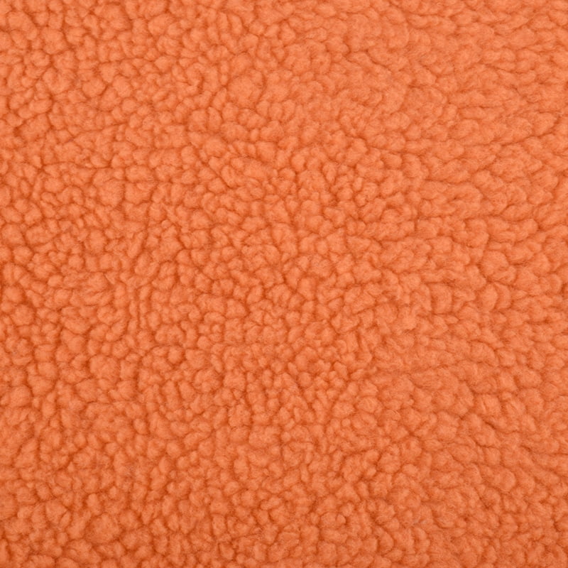 NAMZI 1 Yard x 63in Plush Fleece Fabric, Lambskin-Like Faux Fur Material, Thermal Lined for DIY Sewing & Handmade Crafts, Orange