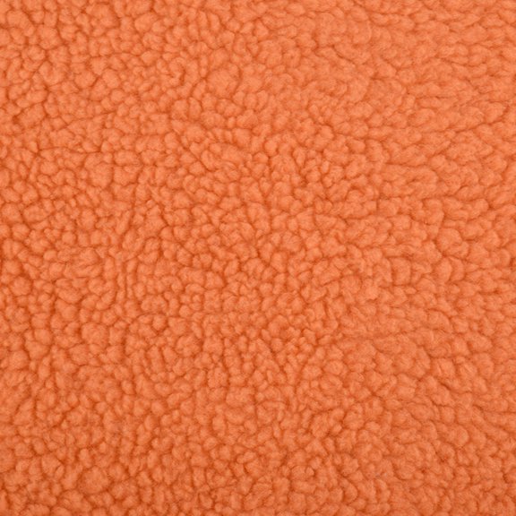 NAMZI 1 Yard x 63in Plush Fleece Fabric, Lambskin-Like Faux Fur Material, Thermal Lined for DIY Sewing & Handmade Crafts, Orange