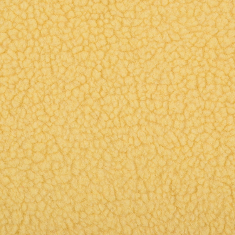 NAMZI 1 Yard x 63in Plush Fleece Fabric, Lambskin-Like Faux Fur Material, Thermal Lined for DIY Sewing & Handmade Crafts, Yellow