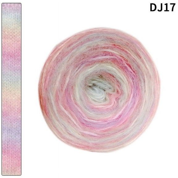 NAMZI 100G Yarn Whirl with 58% Acrylic, Softly Color Changing Yarn Great for Crocheting & DIY Craft Kits ,M