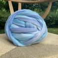 thumbnail image 1 of NAMZI 100g Pure Wool Roving Yarn, Chunky Fiber Roving Wool Top, Ideal for Needle Felting, Wet Felting, DIY Hand Spinning & Felting Supplies ,Multiple Blue, 1 of 4