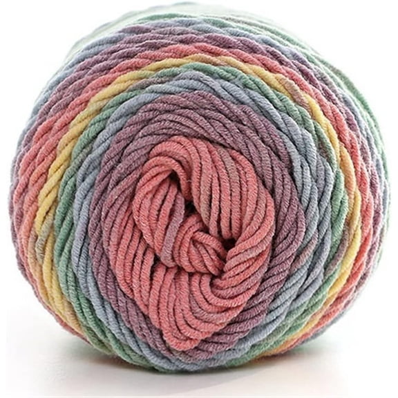 NAMZI 100g Segment Dyed Wool Yarn, Colorful Handmade Knitting Yarn, Ideal for Sweaters, Hats, Scarves & Sofa Cushion Crafts 04