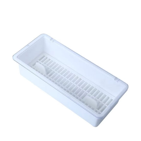 NAMZI 1pc Box Chopsticks Box Drain Box Plastic Trays Plastic Serving Tray Chopstick Cup Holder Silverware Clothes Drying Rack Chopstick Storage Holder Tableware Drain Rack(White)