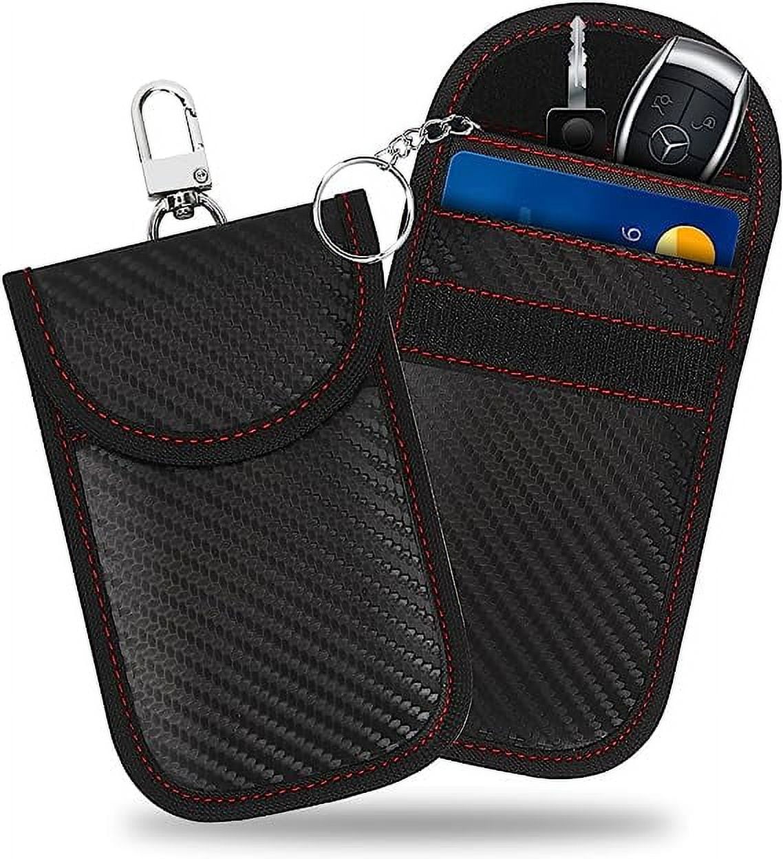 NAMZI 2 Pack Upgraded Faraday Bags for Key Fob Car Key Protector RFID Signal Blocking Case Anti Theft Anti Radiation Anti Hacking Pouch Black Signal Blockers Walmart