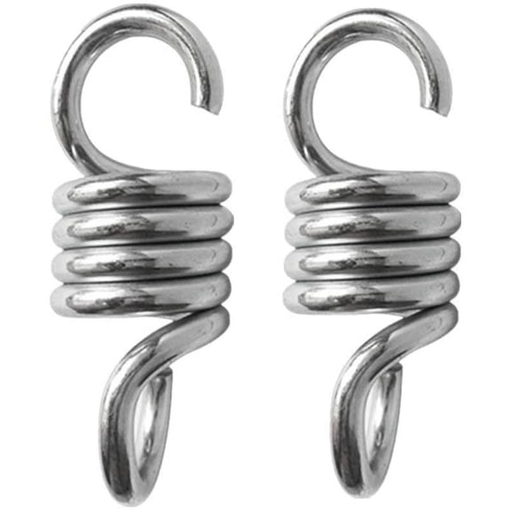NAMZI 2 Pieces Extension Spring Steel Suspension Hook Hanger Suit for Garden Swing Hammock Chair Accessories