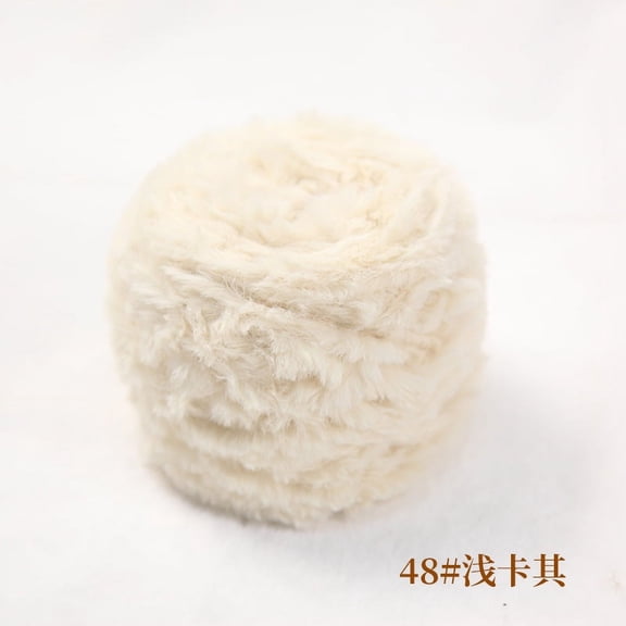 NAMZI 200g Soft Plush Chunky Chenille Yarn, Bulky Thick Fluffy Knitting Yarn, Essential for Crocheting, Hand-Knitted Blankets & Cozy Crafts ,Light drill