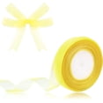 thumbnail image 1 of NAMZI 3/4 inch Green Sheer Organza Ribbon 50 Yards Chiffon Ribbon for Gift Wrapping Mother's Day Wedding Flower Bouquet Crafts（Yellow）, 1 of 5