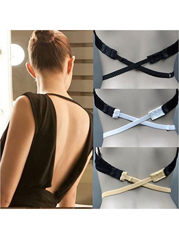 3 PCS Set Fully Adjustable Backless Bra Extender, Low Back Adapter Converter Bra Strap Hook