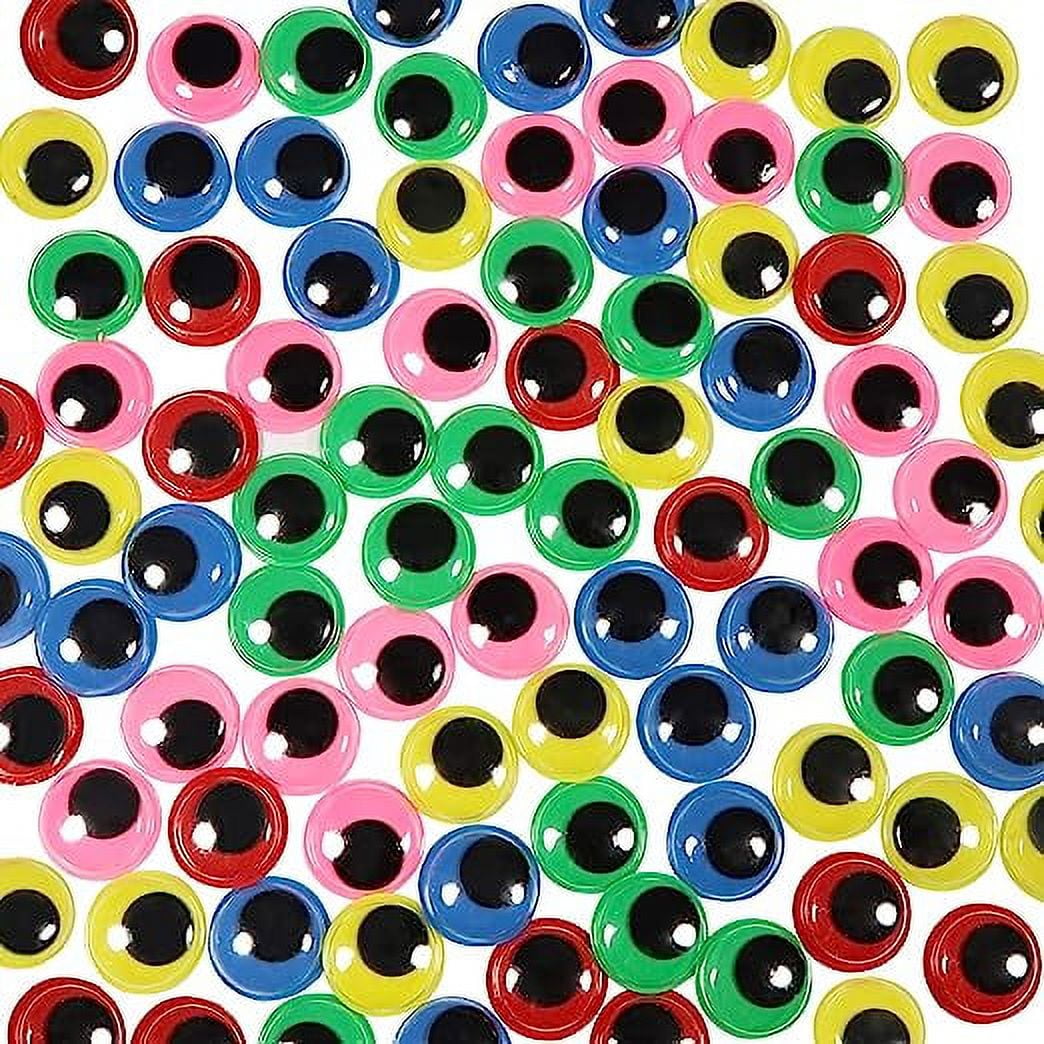NAMZI 300pcs 20mm Multi Colors Wiggle Googly Eyes Self Adhesive Round