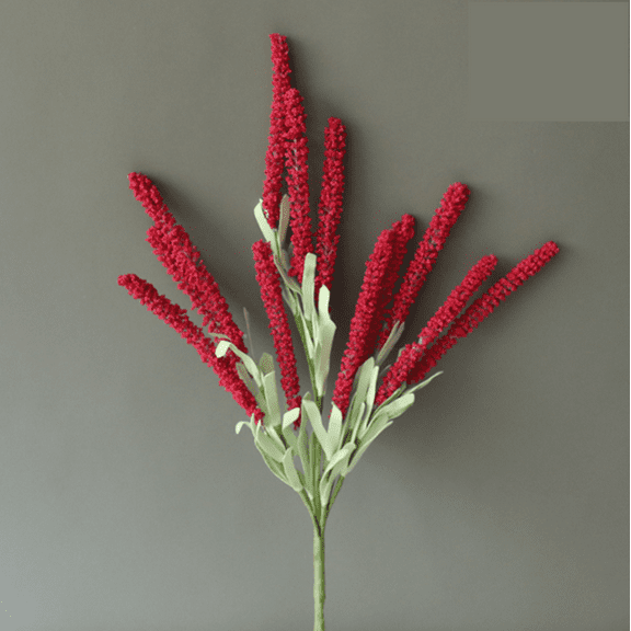 NAMZI 3pcs Lavender Artificial Flowers, Fake flowers, Flores Artificiales Para, Wedding Decor, Red